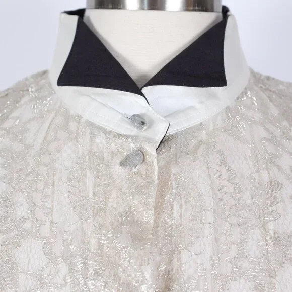 If Six Was Nine Maniac Corp Japan shirt blouse 3 ivory lace tuxedo skull buttons